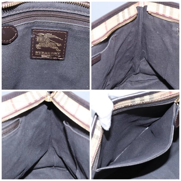 BURBERRY Nova Check Shoulder Bag PVC Beige Auth - Picture 15 of 16